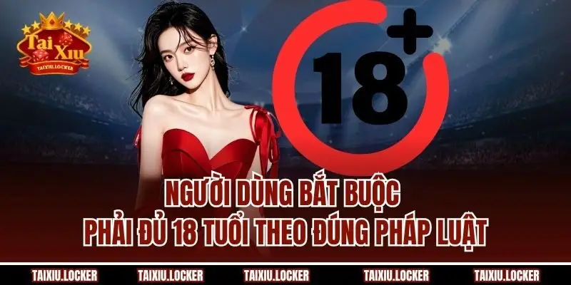 Người dùng bắt buộc phải đủ 18 tuổi theo đúng pháp luật