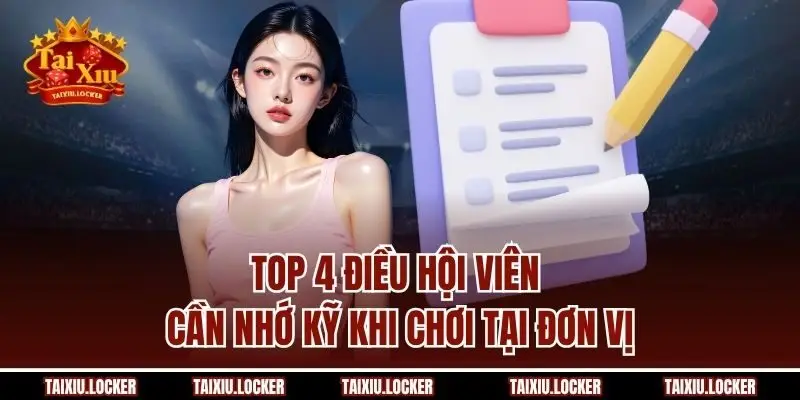 Top 4 điều hội viên cần nhớ kỹ khi chơi tại đơn vị